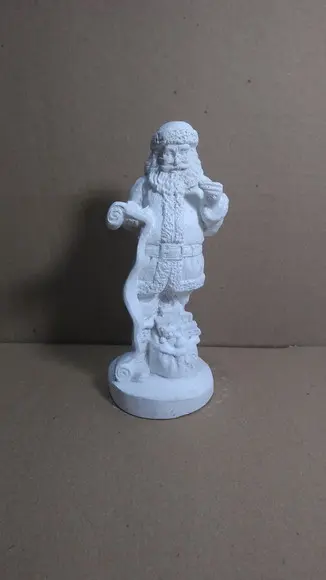 Papai Noel Imagem Papai Noel Escultura Gesso Cru