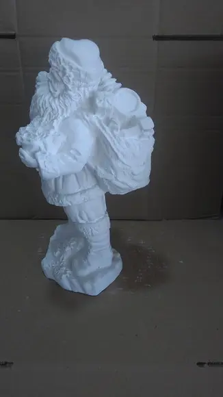 Papai Noel Escultura em Gesso Cru do Papai Noel