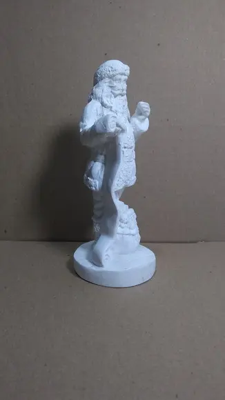 Papai Noel Imagem Papai Noel Escultura Gesso Cru
