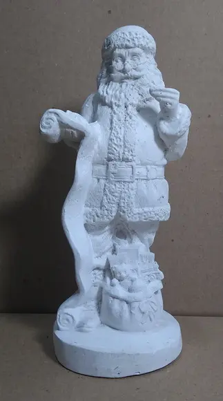 Papai Noel Imagem Papai Noel Escultura Gesso Cru