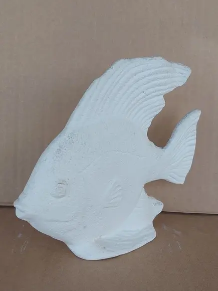 Peixe Beta Imagem Peixinho Beta Escultura em Gesso Cru