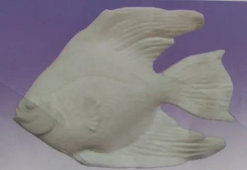 Peixe Beta Imagem Peixinho Beta Escultura em Gesso Cru