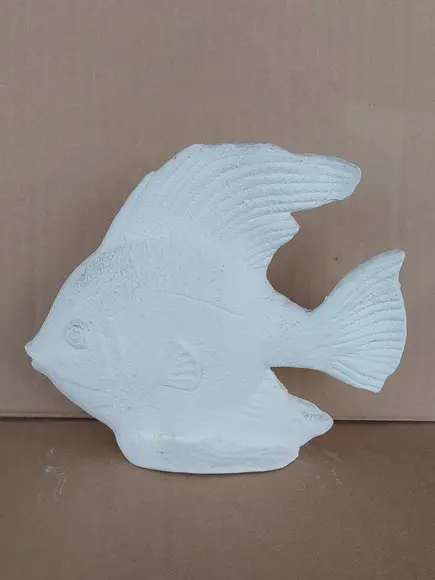 Peixe Beta Imagem Peixinho Beta Escultura em Gesso Cru