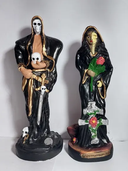 Pomba Gira Rosa Caveira + Exu Caveira Imagem Casal Caveira