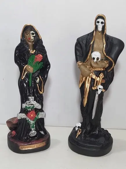 Pomba Gira Rosa Caveira + Exu Caveira Imagem Casal Caveira