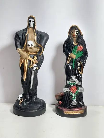 Pomba Gira Rosa Caveira + Exu Caveira Imagem Casal Caveira