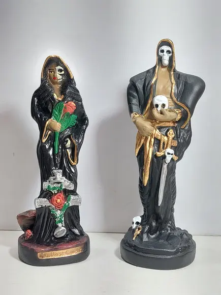 Pomba Gira Rosa Caveira + Exu Caveira Imagem Casal Caveira