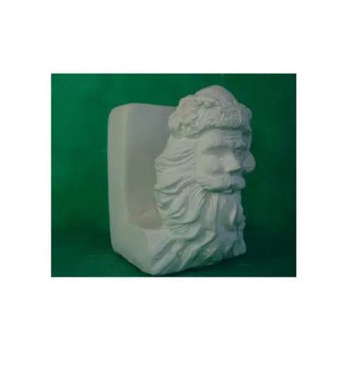 Porta Guardanapo Busto Papai Noel em Gesso Cru para Pintar