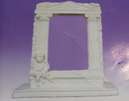 Porta Retrato Romano Escultura Gesso Cru para Colocar Foto