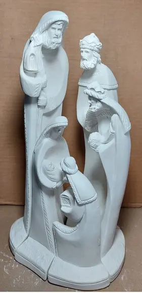 Presépio Natal de Encaixe 5 Peças a Maior 37cm a Menor 20cm