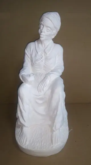Preta Velha Imagem Mãe Vó Preta Velha sem Nome Gesso Cru
