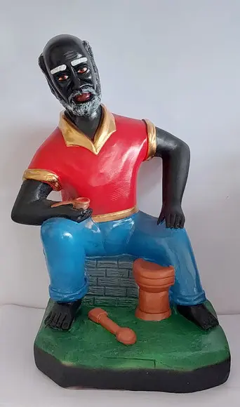 Preto Velho do Pilão Deitado Imagem Mestre do Pilão Deitado