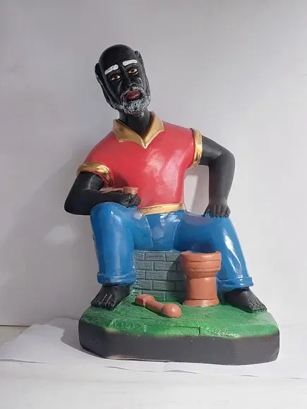 Preto Velho do Pilão Deitado Imagem Mestre do Pilão Deitado