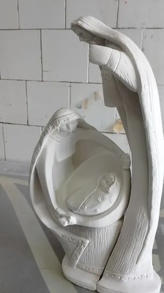 Sagrada Família Imagem Presépio de Encaixe 32cm 2 Peças