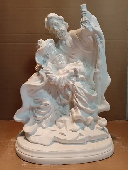 Sagrada Família Imagem Sagrada Família Gesso Cru