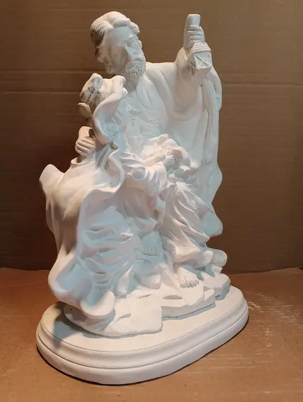 Sagrada Família Imagem Sagrada Família Gesso Cru