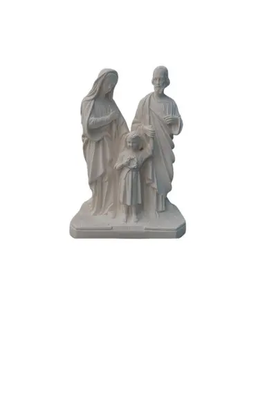Sagrada Família Imagem Sagrada Família Grande 60cm Gesso Cru