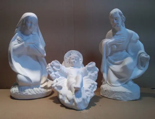 Sagrada Família Presépio c/ 3 Imagem José Maria Menino Jesus