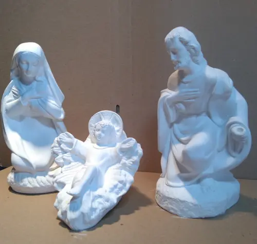 Sagrada Família Presépio c/ 3 Imagem José Maria Menino Jesus