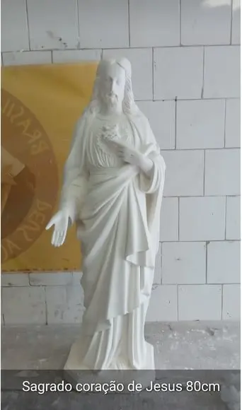 Sagrado Coração de Jesus Imagem Grande com 80cm