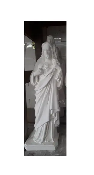 Sagrado Coração de Maria + Coração de Jesus 2 Esculturas