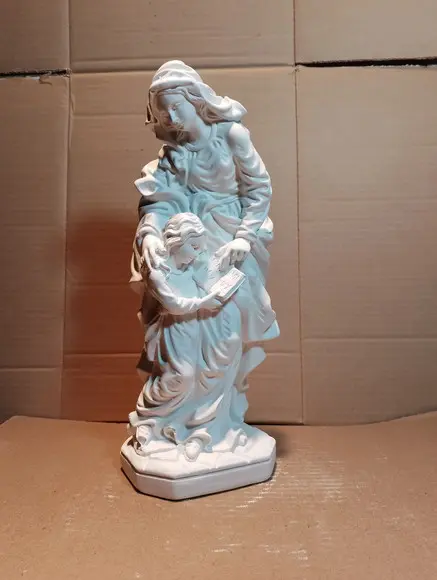 Santa Ana Barroca Imagem Santa Anna Escultura em Gesso Cru