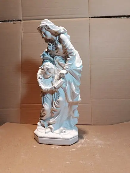 Santa Ana Barroca Imagem Santa Anna Escultura em Gesso Cru