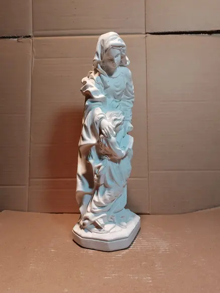 Santa Ana Barroca Imagem Santa Anna Escultura em Gesso Cru