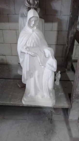 Santa Ana Imagem Santa Anna Escultura com 60cm em Gesso Cru