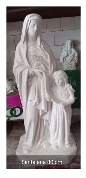 Santa Ana Imagem Santa Anna Escultura Gesso Cru 80cm