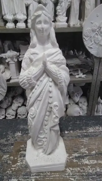 Santa Barbara Escultura em Gesso Cru Santa Barbara Nova