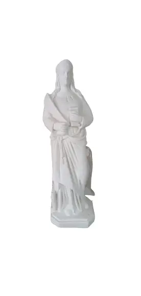 Santa Cecilia Imagem Santa Cecília Grande com 60cm Gesso Cru