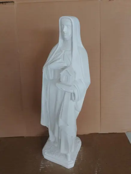 Santa Efigênia Imagem Santa Efigenia em Gesso Cru