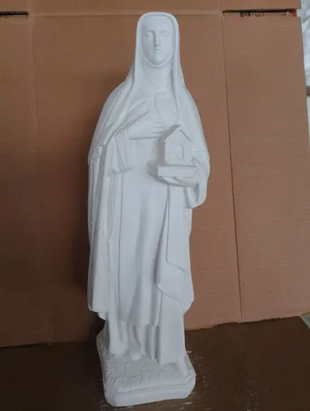 Santa Efigênia Imagem Santa Efigenia em Gesso Cru