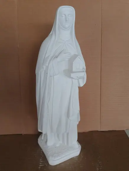 Santa Efigênia Imagem Santa Efigenia em Gesso Cru