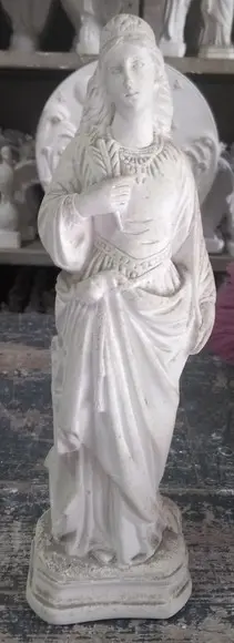 Santa Filomena Imagem Santa Filomena em Gesso Cru