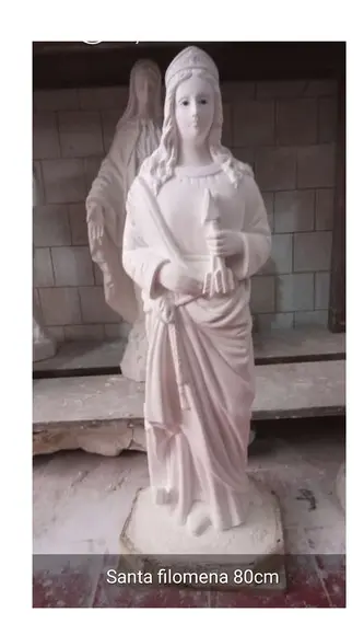 Santa Filomena Imagem Santa Filomena Escultura c/ Olho Vidro