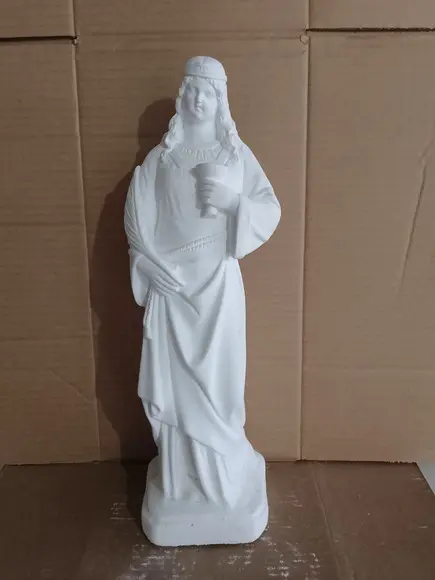 Santa Luzia Imagem Santa Luzia em Gesso Cru 40cm