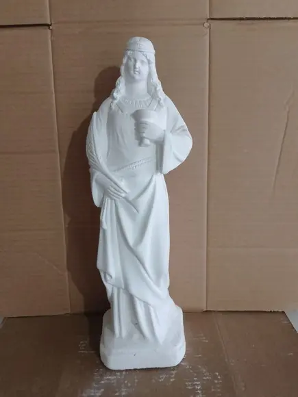 Santa Luzia Imagem Santa Luzia em Gesso Cru 40cm
