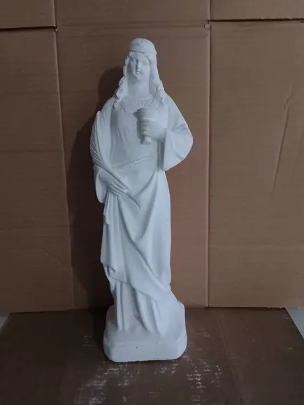 Santa Luzia Imagem Santa Luzia em Gesso Cru 40cm