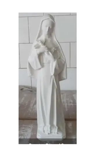 Santa Rita Imagem Santa Rita de Cassia Escultura Gesso Cru