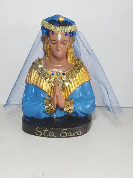 Santa Sara de Kali Imagem Sara Cali c/ Renda Pedras Especial