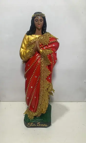 Santa Sara de Kali Imagem Santa Sara com Pedraria Vermelha