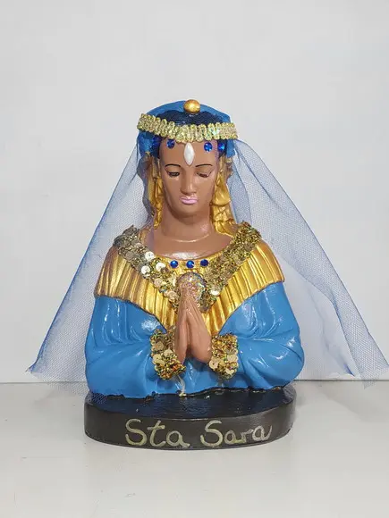 Santa Sara de Kali Imagem Sara Cali c/ Renda Pedras Especial