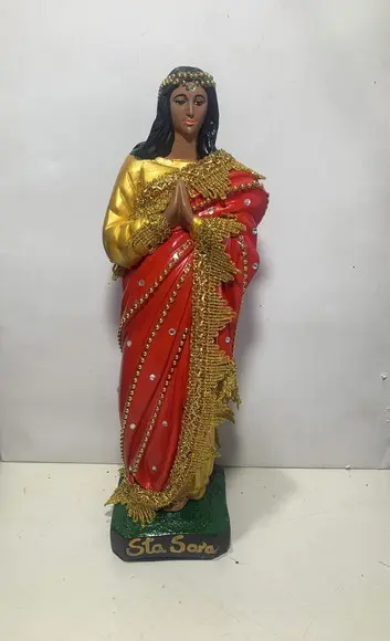 Santa Sara de Kali Imagem Santa Sara com Pedraria Vermelha