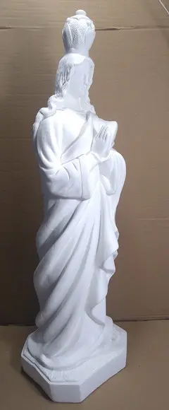 Santa Sara Imagem Santa Sara com Coroa Gesso Cru Grande 60cm