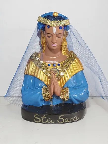 Santa Sara de Kali Imagem Sara Cali c/ Renda Pedras Especial
