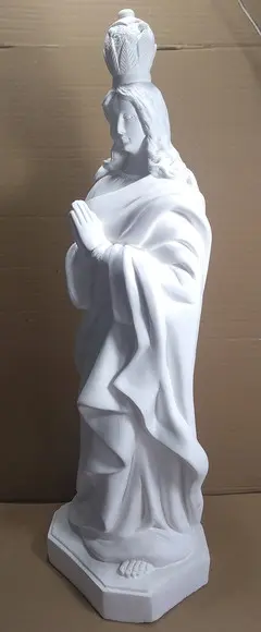 Santa Sara Imagem Santa Sara com Coroa Gesso Cru Grande 60cm
