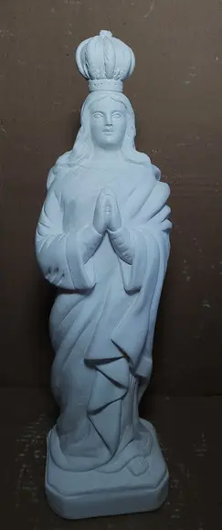 Santa Sara Imagem Santa Sara de Kali Escultura em Gesso Cru