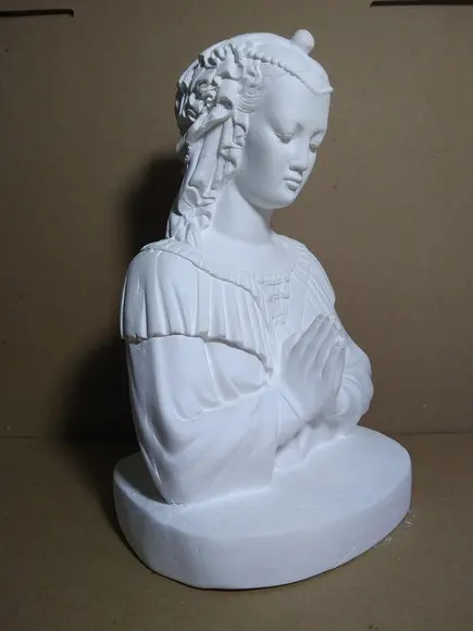 Santa Sara Imagem Santa Sara Kali em Busto no Gesso Cru